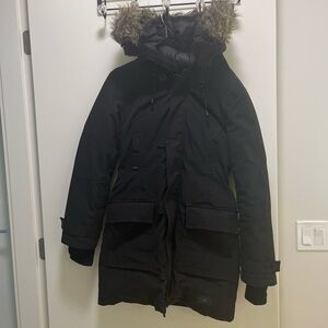 TNA Black Bancroft Parka with Removable Fur Trim